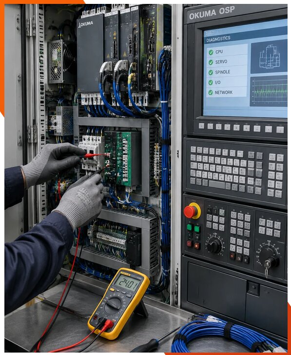 Ремонт систем ЧПУ Okuma OSP в Сатке